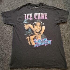 Ice Cube Shirt Mens Large Black Rap Legend Tee Adult Hip Hop T Shirt Crew Neck